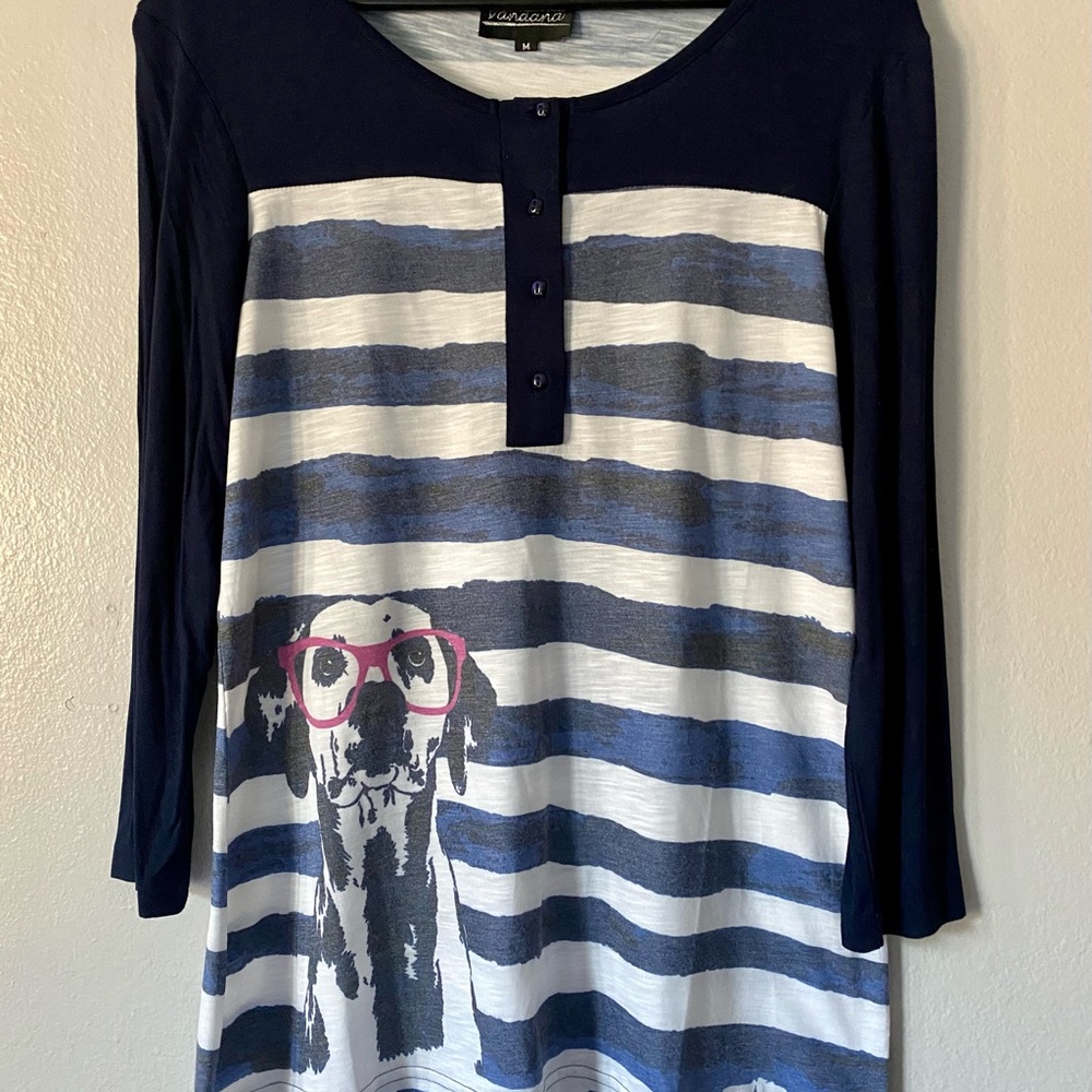 Vandana Women Blue Long Sleeves Top size M